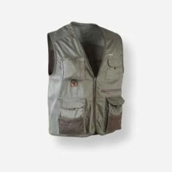 Gilet De Pêche 100 Kaki