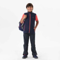 Quechua GILET POLAIRE - MH150 NAVY CORAIL - ENFANT 7-15 ANS -Magasin De Vêtements De Sport gilet polaire mh150 navy corail enfant 7 15 ans 3