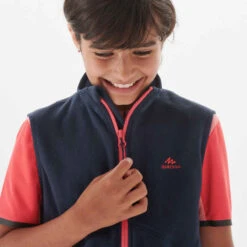 Quechua GILET POLAIRE - MH150 NAVY CORAIL - ENFANT 7-15 ANS -Magasin De Vêtements De Sport gilet polaire mh150 navy corail enfant 7 15 ans 4