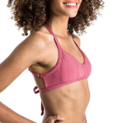 Haut De Maillot De Bain BRASSIERE CARO ROSE Cotelé Dos Structuré Et Réglable -Magasin De Vêtements De Sport haut de maillot de bain brassiere caro rose cotele dos structure et reglable 3