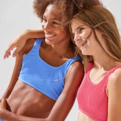 HAUT DE MAILLOT DE BAIN BRASSIERE FILLE LANA 500 LAVANDE -Magasin De Vêtements De Sport haut de maillot de bain brassiere fille lana 500 lavande 5