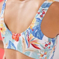 HAUT DE MAILLOT DE BAIN BRASSIERE LANA FILLE 500 GLORY WHITE -Magasin De Vêtements De Sport haut de maillot de bain brassiere lana fille 500 glory white 2