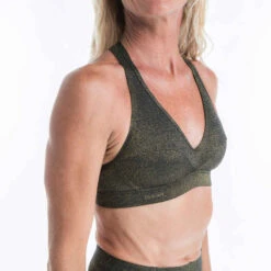 Haut De Maillot De Bain Femme Brassière De Surf ANA PAILLETEE NOIR ET OR -Magasin De Vêtements De Sport haut de maillot de bain femme brassiere de surf ana pailletee noir et or 3