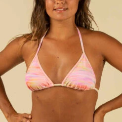 HAUT DE MAILLOT DE BAIN TRIANGLE FEMME MAE SALTY -Magasin De Vêtements De Sport haut de maillot de bain femme triangle coulissant avec coques mae jungle 3