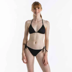 HAUT DE MAILLOT DE BAIN FEMME TRIANGLE COULISSANT AVEC COQUES MAE NOIR -Magasin De Vêtements De Sport haut de maillot de bain femme triangle coulissant avec coques mae noir 6