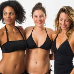 HAUT DE MAILLOT DE BAIN FEMME TRIANGLE COULISSANT AVEC COQUES MAE NOIR -Magasin De Vêtements De Sport haut de maillot de bain femme triangle coulissant avec coques mae noir 7
