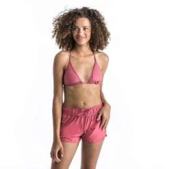 HAUT DE MAILLOT DE BAIN TRIANGLE FEMME MAE ROSE Côtelé
