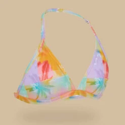 HAUT DE MAILLOT DE BAIN FILLE TRIANGLE TEA 100 JAUNE -Magasin De Vêtements De Sport haut de maillot de bain fille triangle tea 100 kaki 3