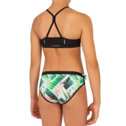 HAUT DE MAILLOT DE BAIN SURF FILLE BRASSIERE VERT BAHA 900 -Magasin De Vêtements De Sport haut de maillot de bain surf fille brassiere vert baha 900 2