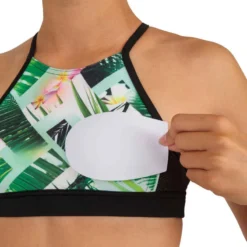 HAUT DE MAILLOT DE BAIN SURF FILLE BRASSIERE VERT BAHA 900 -Magasin De Vêtements De Sport haut de maillot de bain surf fille brassiere vert baha 900 5