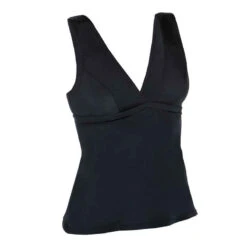 Haut De Maillot De Bain TANKINI MARINE NOIR -Magasin De Vêtements De Sport haut de maillot de bain tankini marine uni noir decollete v et coques amovibles 2