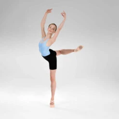 Justaucorps Danse Classique Bleu Bi-matière Fille -Magasin De Vêtements De Sport justaucorps danse classique rose pale bi matiere fille 6