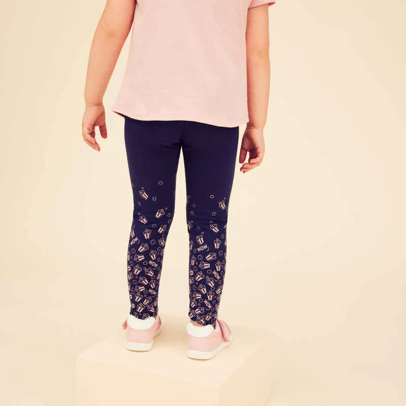 Legging Enfant Coton - Basique Bleu/Rose Avec Motifs 2 Legging Enfant Coton - Basique Bleu/Rose Avec Motifs – Image 2