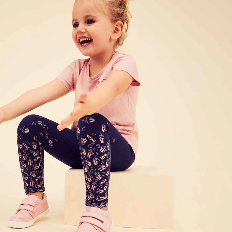 Legging Enfant Coton - Basique Bleu/Rose Avec Motifs 4 Legging Enfant Coton - Basique Bleu/Rose Avec Motifs – Image 4