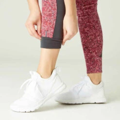 Legging Fitness Long Coton Extensible Taille Haute Femme - Rose Vif Avec Imprimé 12 Legging Fitness Long Coton Extensible Taille Haute Femme - Rose Vif Avec Imprimé -Magasin De Vêtements De Sport legging coton extensible fitness taille haute rose avec imprime 4