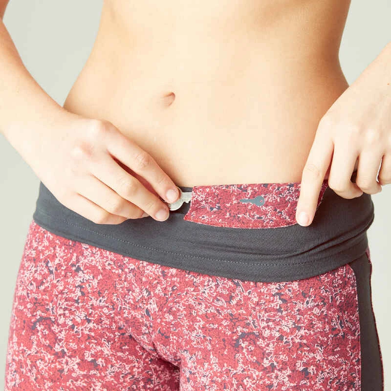 Legging Fitness Long Coton Extensible Taille Haute Femme - Rose Vif Avec Imprimé 6 Legging Fitness Long Coton Extensible Taille Haute Femme - Rose Vif Avec Imprimé – Image 6