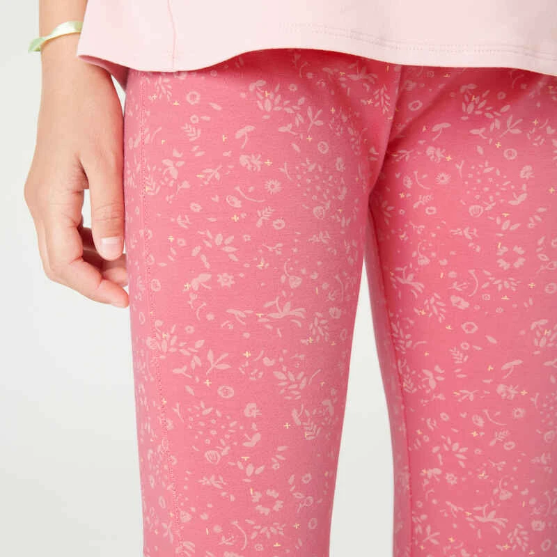 Legging Fille Coton - 320 Imprimé Rose 2 Legging Fille Coton - 320 Imprimé Rose – Image 2
