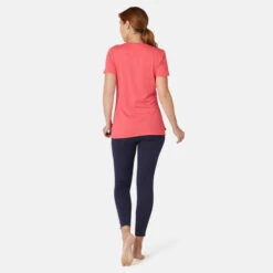 Legging Court De Sport Taille Haute 510 Femme 7/8 En Coton Bleu Marine -Magasin De Vêtements De Sport legging court de sport taille haute 510 femme 7slash8 en coton bleu marine 4