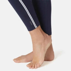 Legging Court De Sport Taille Haute 510 Femme 7/8 En Coton Bleu Marine -Magasin De Vêtements De Sport legging court de sport taille haute 510 femme 7slash8 en coton bleu marine 6