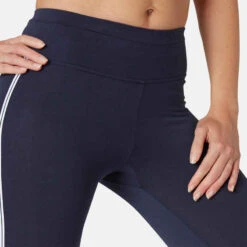 Legging Court De Sport Taille Haute 510 Femme 7/8 En Coton Bleu Marine -Magasin De Vêtements De Sport legging court de sport taille haute 510 femme 7slash8 en coton bleu marine 8