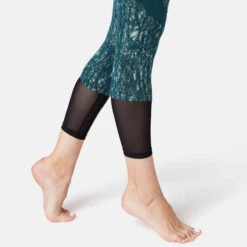 Legging Court De Sport Taille Haute 520 Femme 7/8 En Coton Bleu Canard Printé 15 Legging Court De Sport Taille Haute 520 Femme 7/8 En Coton Bleu Canard Printé -Magasin De Vêtements De Sport legging court de sport taille haute 520 femme 7slash8 en coton bleu canard printe 4