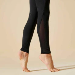 LEGGING GYM FILLE NOIR 500 -Magasin De Vêtements De Sport legging de gymnastique artistique feminine 500 noir sequins 4