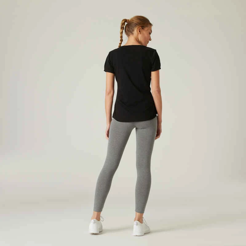 Legging 7/8 Fitness Femme - Fit+ Gris 2 Legging 7/8 Fitness Femme - Fit+ Gris – Image 2