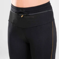 LEGGING DE TRAIL RUNNING 3/4 FEMME EMBOSS NOIR BRONZE 14 LEGGING DE TRAIL RUNNING 3/4 FEMME EMBOSS NOIR BRONZE -Magasin De Vêtements De Sport legging de trail running 3slash4 femme emboss noir bronze 3