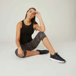 Legging Fitness 7/8 Coton Extensible Court Et Gainant Femme - Gris Violacé 10 Legging Fitness 7/8 Coton Extensible Court Et Gainant Femme - Gris Violacé -Magasin De Vêtements De Sport legging galbant 7slash8 900 femme noir 2