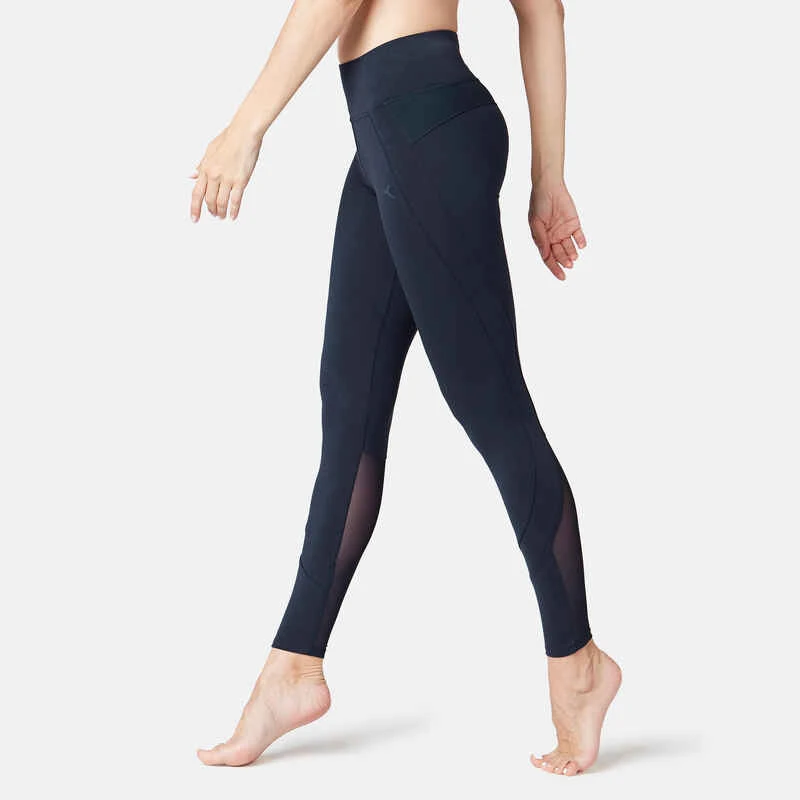 Legging Sport Taille Haute 520 Femme En Coton Bleu Marine 1 Legging Sport Taille Haute 520 Femme En Coton Bleu Marine