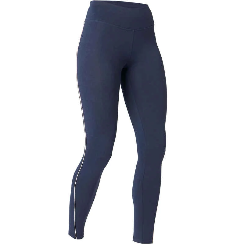 Legging Sport Taille Haute En Coton Femme 510 Bleu/rose 7 Legging Sport Taille Haute En Coton Femme 510 Bleu/rose – Image 7