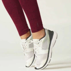 Legging Fitness Long Coton Extensible Femme - Fit+ Bordeaux Avec Imprimé 23 Legging Fitness Long Coton Extensible Femme - Fit+ Bordeaux Avec Imprimé -Magasin De Vêtements De Sport legging sport taille haute fit 500 femme en coton noir printe 5