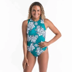 Maillot De Bain 1 Pièce Femme CARLA PEONY Avec Back Zip