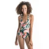 Maillot De Bain 1 Pièce Femme MAE JUNGLE, Noué Cou Et Dos, Avec Coques Amovibles