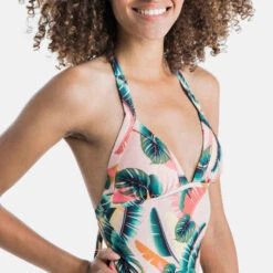 Maillot De Bain 1 Pièce Femme MAE JUNGLE, Noué Cou Et Dos, Avec Coques Amovibles -Magasin De Vêtements De Sport maillot de bain 1 piece femme mae jiu noue cou et dos avec coques amovibles 3