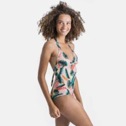 Maillot De Bain 1 Pièce Femme MAE JUNGLE, Noué Cou Et Dos, Avec Coques Amovibles -Magasin De Vêtements De Sport maillot de bain 1 piece femme mae jiu noue cou et dos avec coques amovibles 5