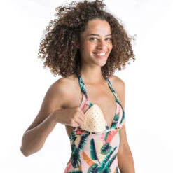 Maillot De Bain 1 Pièce Femme MAE JUNGLE, Noué Cou Et Dos, Avec Coques Amovibles -Magasin De Vêtements De Sport maillot de bain 1 piece femme mae jiu noue cou et dos avec coques amovibles 6
