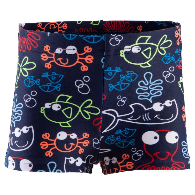 BOXER DE BAIN BEBE / ENFANT BLEU IMPRIME FISH 2 BOXER DE BAIN BEBE / ENFANT BLEU IMPRIME FISH – Image 2