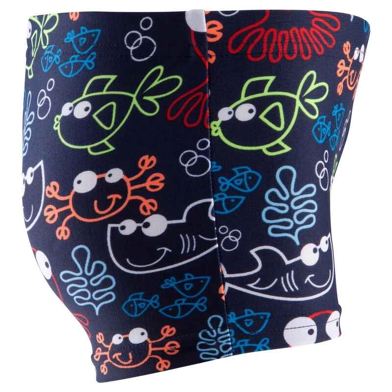 BOXER DE BAIN BEBE / ENFANT BLEU IMPRIME FISH 4 BOXER DE BAIN BEBE / ENFANT BLEU IMPRIME FISH – Image 4