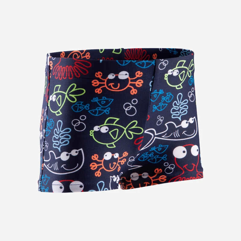 BOXER DE BAIN BEBE / ENFANT BLEU IMPRIME FISH 1 BOXER DE BAIN BEBE / ENFANT BLEU IMPRIME FISH