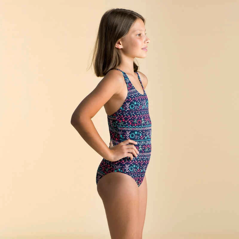 Maillot De Bain De Natation 1 Pièce Fille Basic Luna Bleu 3 Maillot De Bain De Natation 1 Pièce Fille Basic Luna Bleu – Image 3