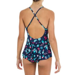 Maillot De Bain De Natation 1 Pièce Jupette Lila All Omi Marine -Magasin De Vêtements De Sport maillot de bain de natation 1 piece jupette lila all oto turquoise 3