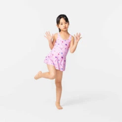 Maillot De Bain De Natation Fille 1 Pièce Vega Jupette Imprimé Rose -Magasin De Vêtements De Sport maillot de bain de natation fille 1 piece vega jupette rose 4