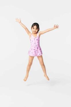 Maillot De Bain De Natation Fille 1 Pièce Vega Jupette Imprimé Rose -Magasin De Vêtements De Sport maillot de bain de natation fille 1 piece vega jupette rose 5