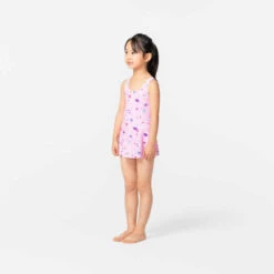 Maillot De Bain De Natation Fille 1 Pièce Vega Jupette Imprimé Rose -Magasin De Vêtements De Sport maillot de bain de natation fille 1 piece vega jupette rose 6