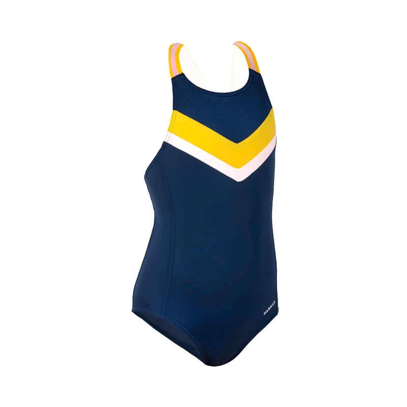 Maillot De Bain De Natation Fille 1 Pièce Vega+ Navy Chevron 4 Maillot De Bain De Natation Fille 1 Pièce Vega+ Navy Chevron – Image 4