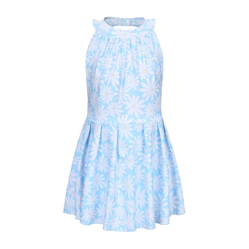 Maillot De Bain Jupe Une Pièce Pour Fille - CN 1P MINI AMBER DAISIES BLEU 3 Maillot De Bain Jupe Une Pièce Pour Fille - CN 1P MINI AMBER DAISIES BLEU – Image 3