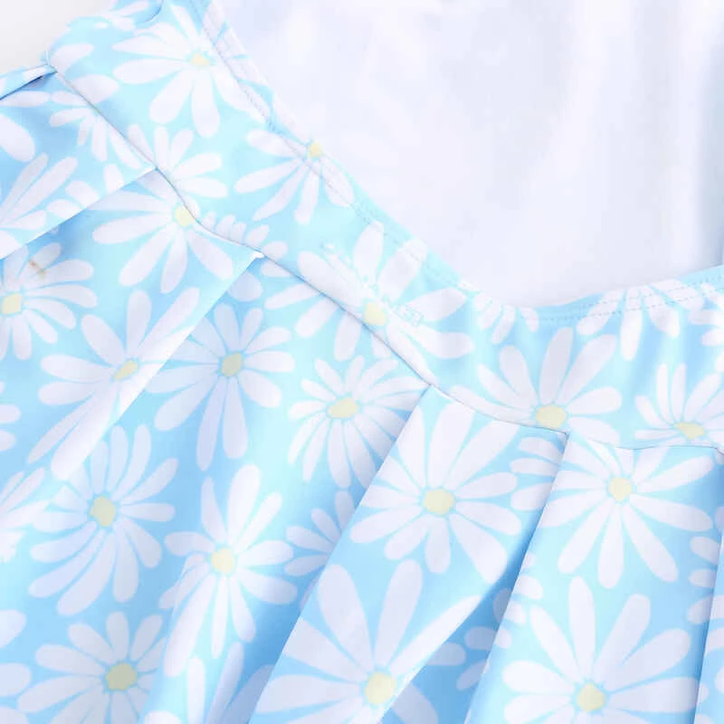 Maillot De Bain Jupe Une Pièce Pour Fille - CN 1P MINI AMBER DAISIES BLEU 6 Maillot De Bain Jupe Une Pièce Pour Fille - CN 1P MINI AMBER DAISIES BLEU – Image 6