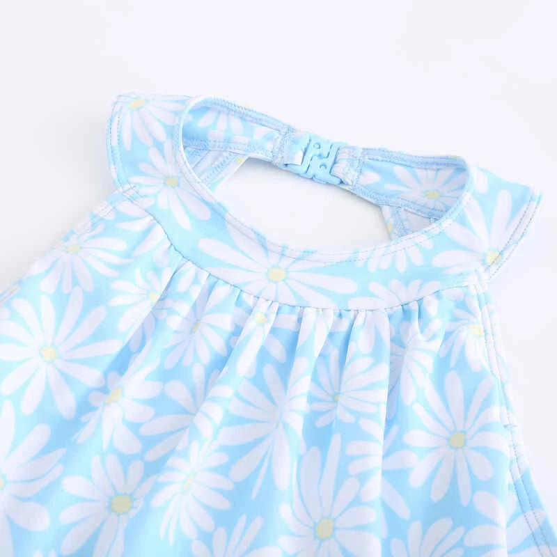 Maillot De Bain Jupe Une Pièce Pour Fille - CN 1P MINI AMBER DAISIES BLEU 7 Maillot De Bain Jupe Une Pièce Pour Fille - CN 1P MINI AMBER DAISIES BLEU – Image 7