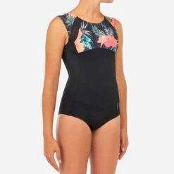 Maillot De Bain 1 Pièce NOIR ROUGE MANLY 900